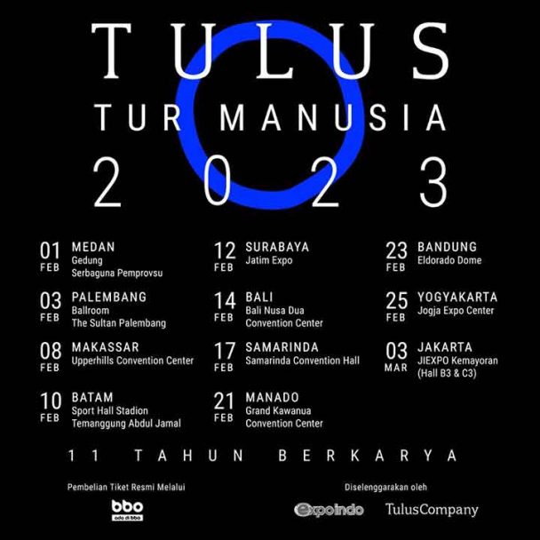 Music Tulus Artwork Concert Tur Manusia 2023